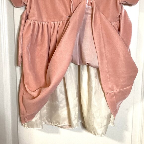 Cucci Bebe Little Girls Pink Velvet Dress Wedding Bridesmaid Flower Girl - Picture 5 of 8